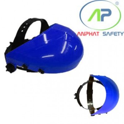 Nón bảo hộ (màu xanh), kết hợp với tấm che mặt FC